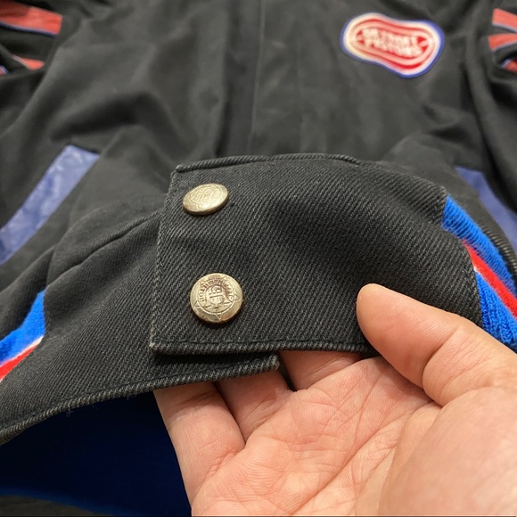 JEFF HAMILTON DETROIT PISTONS LEATHER JACKET LARGE - Picture 4 of 14